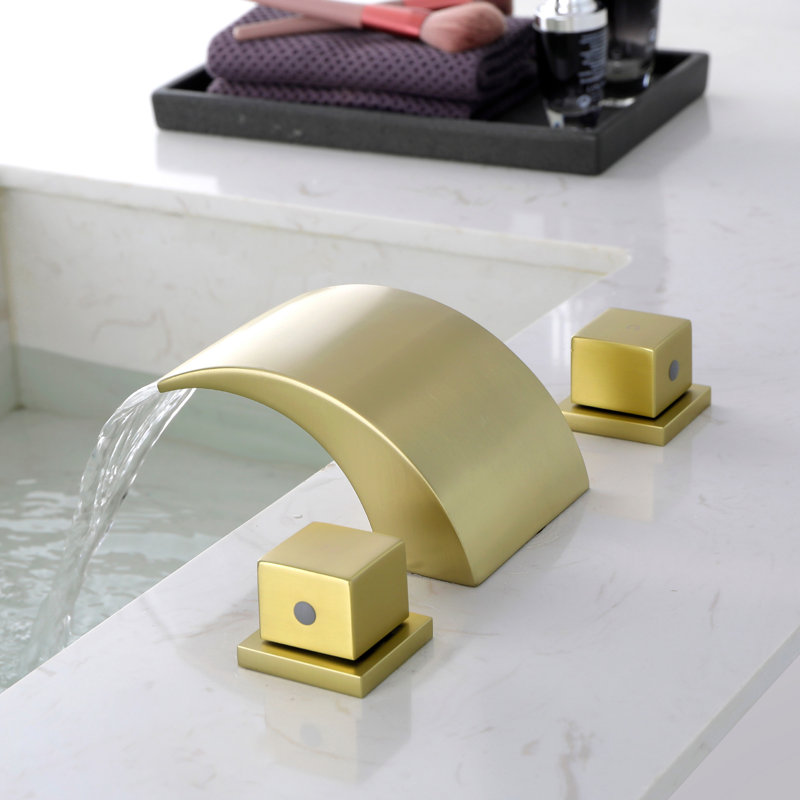 SHAMANDA Widespread Faucet 2handle Bathroom Faucet & Reviews Wayfair